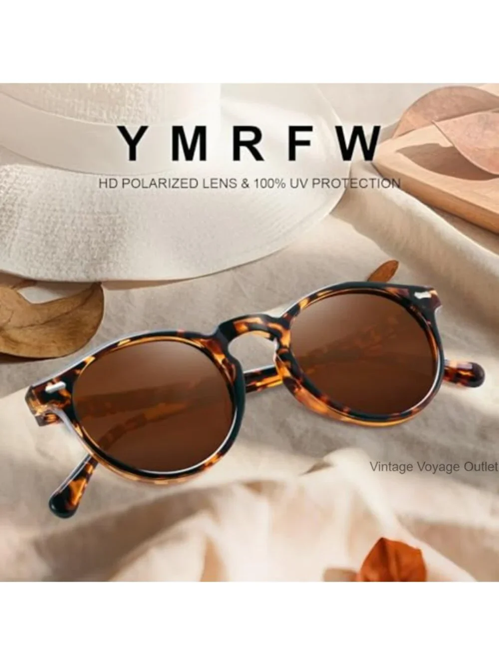 Retro Round Polarized Sunglasses for Women Vintage Circle Sun Glasses UV
